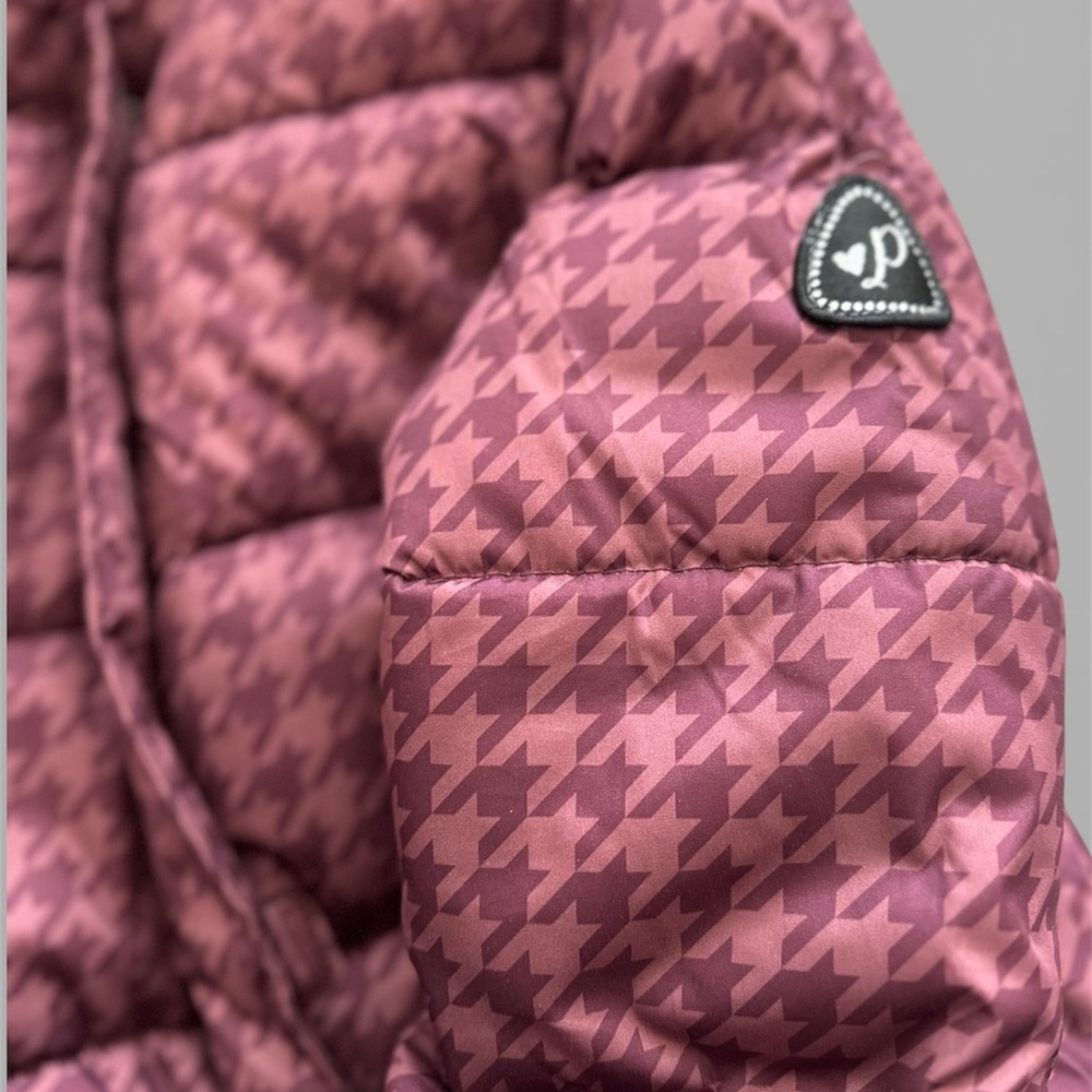 Houndstooth Patterned Puffer Jacket - Picture 3 of 3